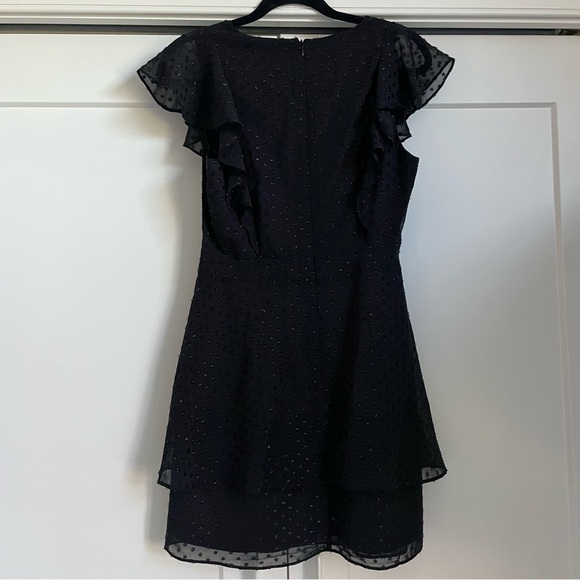 Parker Black Polka Dot Mini Dress - Picture 7 of 8